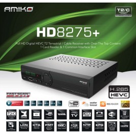 Amiko Hd 8275+ combo földi és kábel tv vevő 