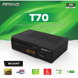 Amiko T70 DVB-T/T2   földi digitális Mindigtv vevő