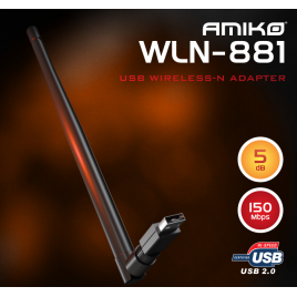 Amiko wifi stick WLN  881 5dB-es antennával